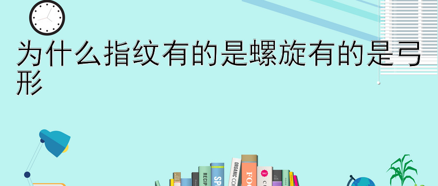 为什么指纹有的是螺旋有的是弓形